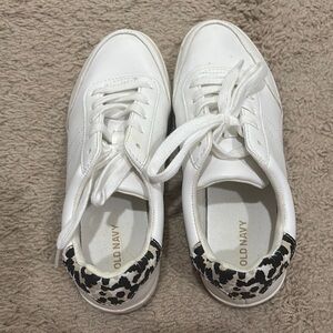Old Navy White Sneakers with Animal Print